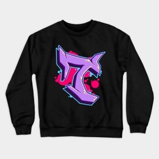 Letter T - Graffiti Street Art Style Crewneck Sweatshirt